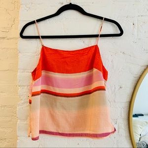 H&M Pastel stripe cropped top